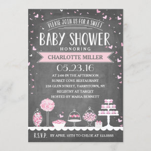 Invitación Candy Bar Baby Shower