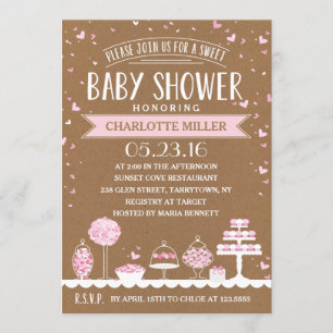 Invitación Candy Bar   Baby Shower