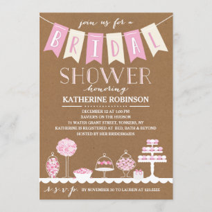 Invitación Candy Bar   Bridal Shower