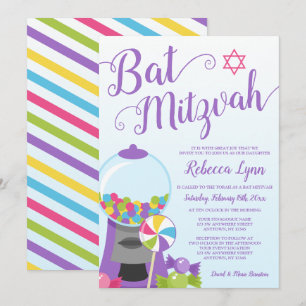 Invitación Candy Bat Mitzvah