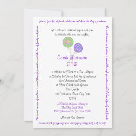 Invitación Candy Bat Mitzvah Lavender