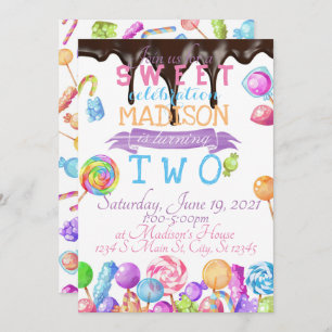 Invitación Candy Birthday