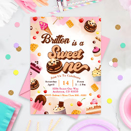 Invitación Candy Birthday Invitation Sweet One Fiesta