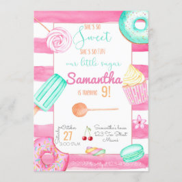 Invitación Candy Birthday Invitation, Sweets Invite