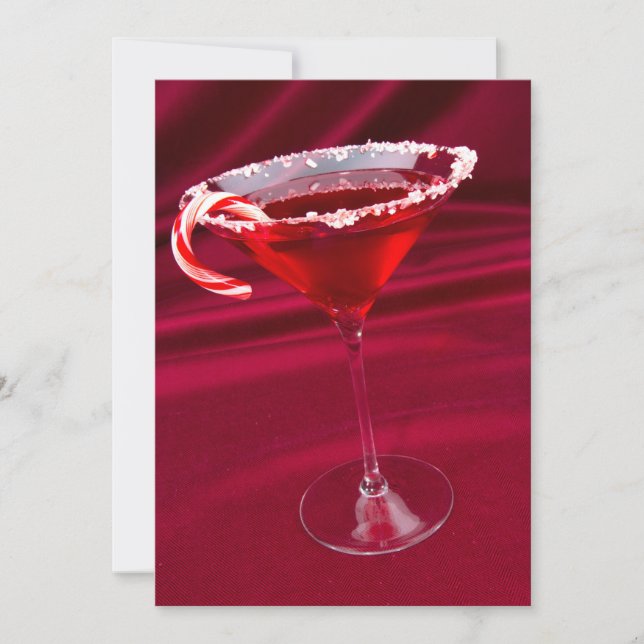 Invitación Candy Cane Martini (Anverso)