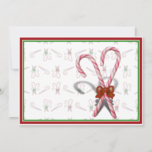 Invitación Candy Canes (Anverso)