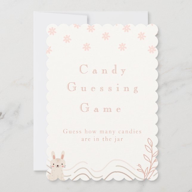 Invitación Candy Guessing Game Rótulo (Anverso)