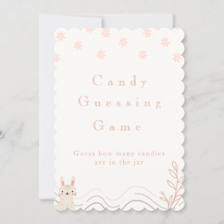 Invitación Candy Guessing Game Rótulo