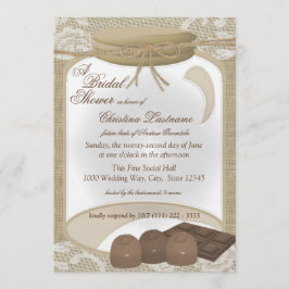 Invitación Candy Jar y Chocolates Bridal Shower