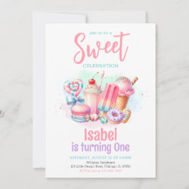 Invitación Candy Land Sweet Birthday