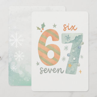 Invitación Candy Stripe & Snowflake 67 – Handmade Holiday Num