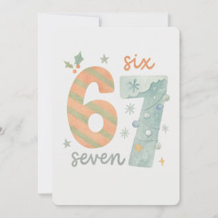 Invitación Candy Stripe & Snowflake 67 – Número de vacaciones