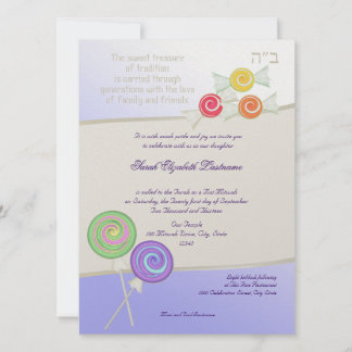Invitación Candy Sweet Bat Mitzvah