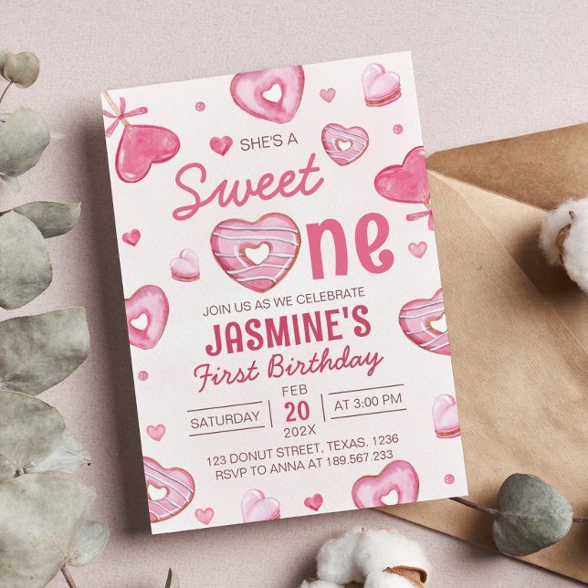 Invitación Candy Sweet One First Birthday Invitation (Subido por el creador)