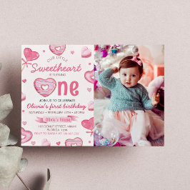 Invitación Candy Sweet One First Birthday Invitation