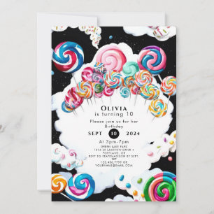 Invitación Candyland Candyland Aniversario