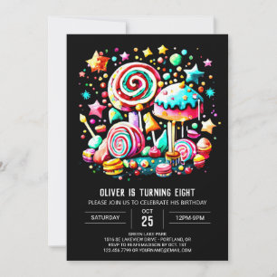 Invitación Candyland Fiesta Cumpleaños
