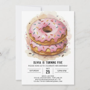 Invitación Candyland Sweets Donuts Cumpleaños
