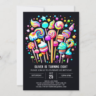 Invitación Candyland Whimsical Birday