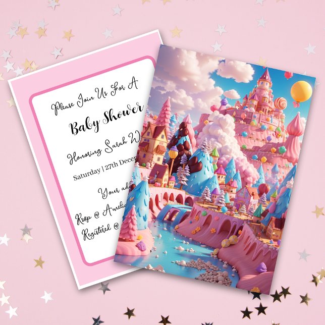 Invitación Candyland World Babyower (Subido por el creador)