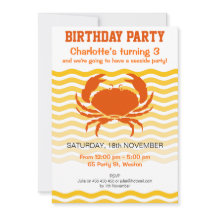 Cangrejo anaranjado de la diversión en un fiesta