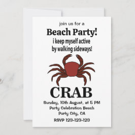 Invitación Cangrejo Me Mantengo Activo Caminando Al Lado Del 
