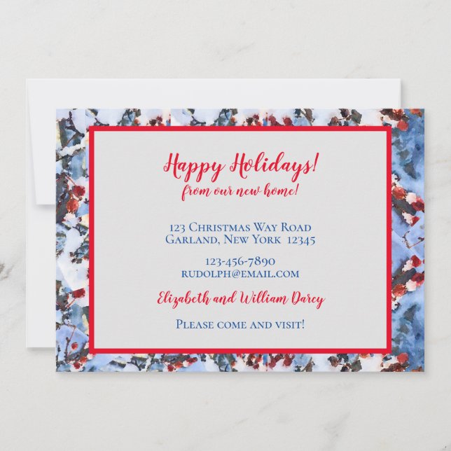 Invitación Cangrejo rojo: Berries de Apple para nevar nueva t (Anverso)