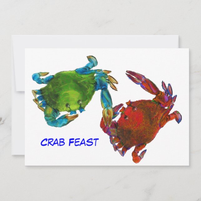 Invitación Cangrejos de Maryland antes y después (Anverso)