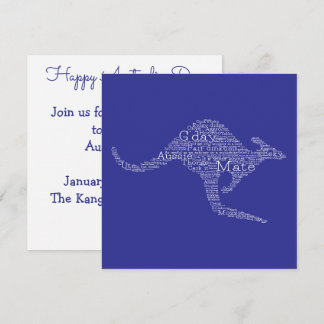 Invitación Canguro hecho de jerga australiana