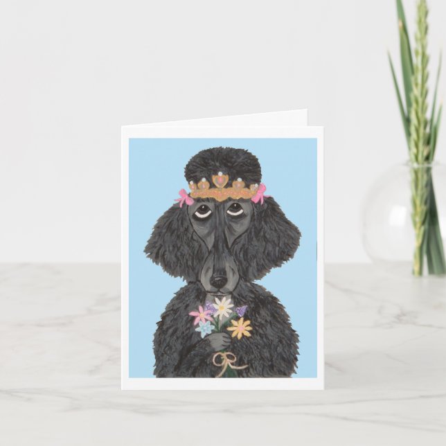 Invitación Caniche Princesa Bonita (Anverso)