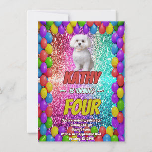 Invitación Canina de cachorro de perro con la temática de la