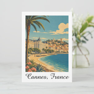 Invitación Cannes Antiguo Francia Riviera Francesa