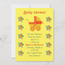 Cañón de bebé naranja, flores rosadas, de coser pú