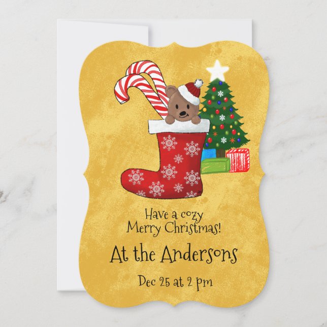 Invitación Cañón de miedos cortos en Navidades (Anverso)