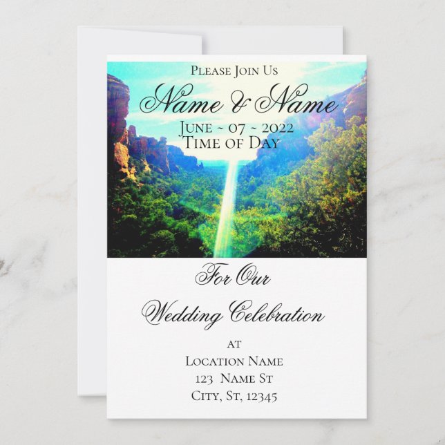 Invitación Cañón Fay Sedona Thunder_Cove (Anverso)