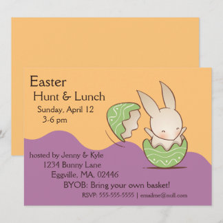Invitación Cañón lindo, huevo verde de Pascua