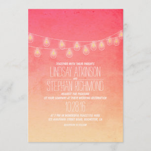 Invitación Cañones de color rosa elegante de coral invitan a