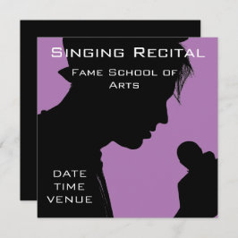 Invitación Cantando el desempeño vocal del recital retro