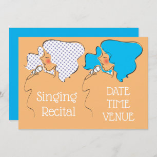 Invitación Cantando el desempeño vocal del recital retro