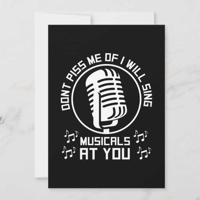 Invitación Cantante de Teatro Broadway (Anverso)