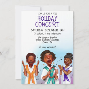 Invitación Cantantes afroamericanos en vacaciones