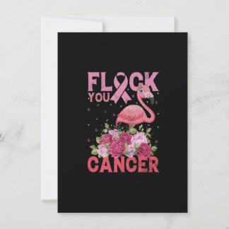 Invitación Cántate Cáncer Cinta Rosa Flamingo Cance De Mama