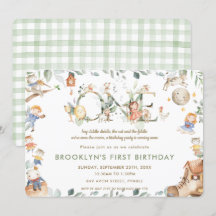 Canto de la Nursery Rhyme Greenery 1er cumpleaños