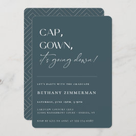 Invitación Cap Gown está cayendo en la fiesta de graduación