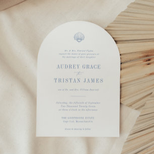 Invitación CAPE COD Boda de conchas costeras