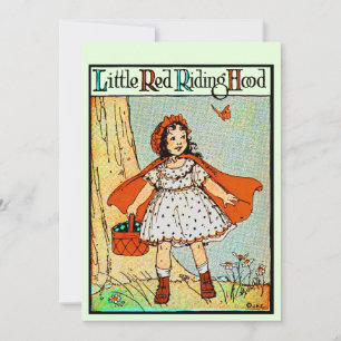 Invitación Caperucita Roja Vintage Lindo