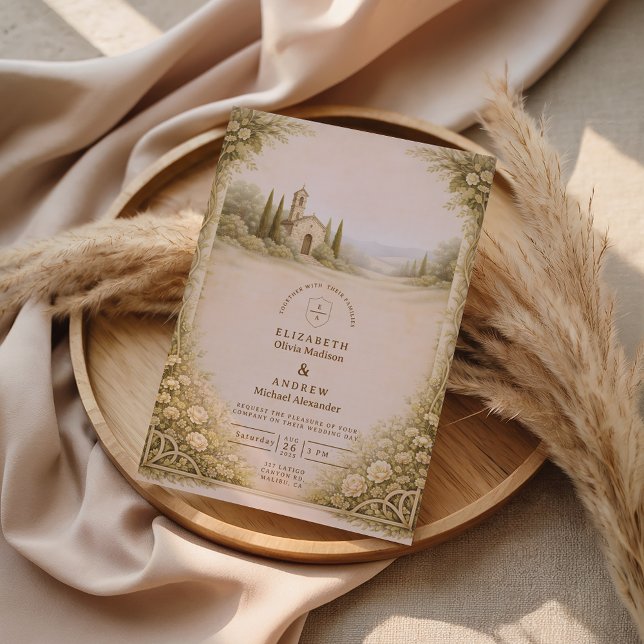 Invitación Capilla de jardín rústico en boda campestre (Subido por el creador)