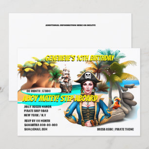 Invitación Capitán del buque de aves tropicales