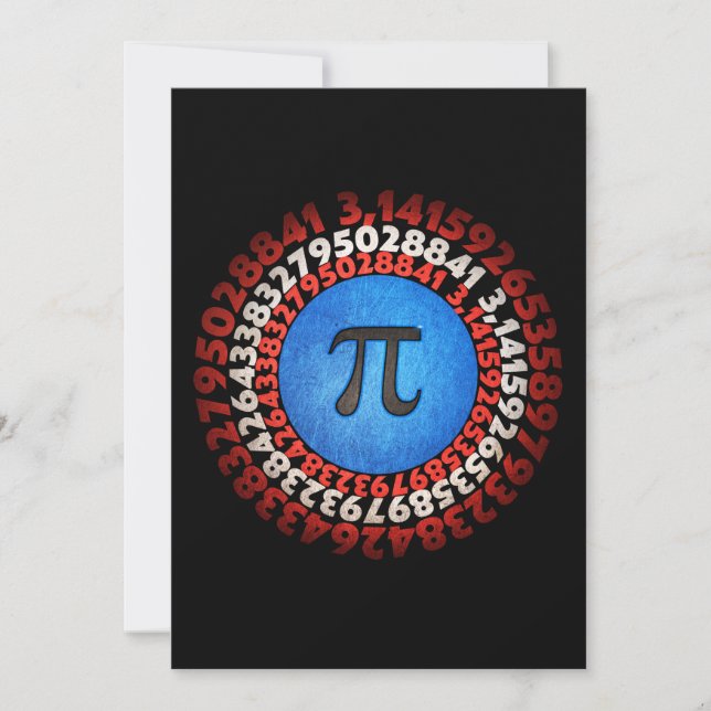 Invitación Capitán Pi Superhéroe Shield Nerdy Math Pi Day     (Anverso)
