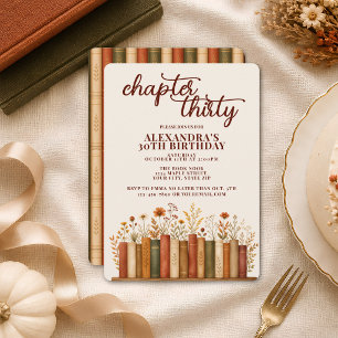 Invitación Capítulo 30 Cumpleaños 30 Flor silvestre de otoño